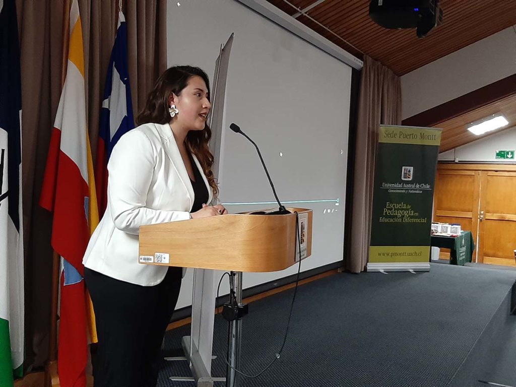 Daniela Ojeda, directora del proyecto y estudiante de Pedagogía en Educación Diferencial UACh.